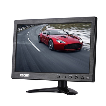 ESCAM T10 10.0 inch TFT LCD 1024x600 Monitor with VGA & HDMI & AV & BNC & USB for PC CCTV Security-garmade.com