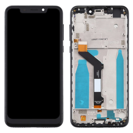 LCD Screen and Digitizer Full Assembly With Frame for Motorola Moto One (P30 Play) (Black)-garmade.com
