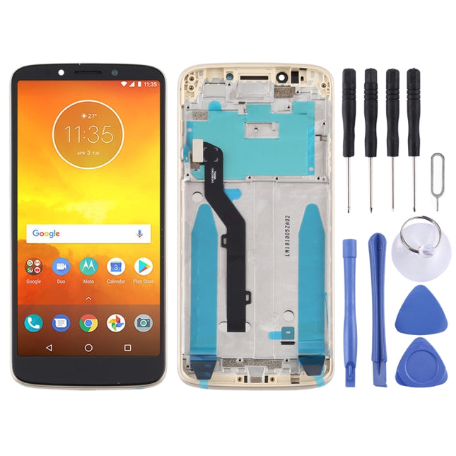 LCD Screen and Digitizer Full Assembly With Frame for Motorola Moto E5/ G6 Play(Brazil)(Gold)-garmade.com