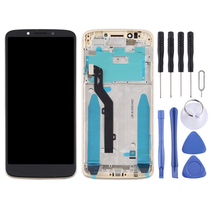 LCD Screen and Digitizer Full Assembly With Frame for Motorola Moto E5/ G6 Play(Brazil)(Gold)-garmade.com
