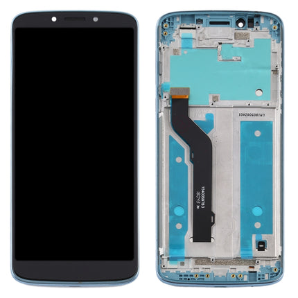 LCD Screen and Digitizer Full Assembly With Frame for Motorola Moto E5 Plus(Blue)-garmade.com