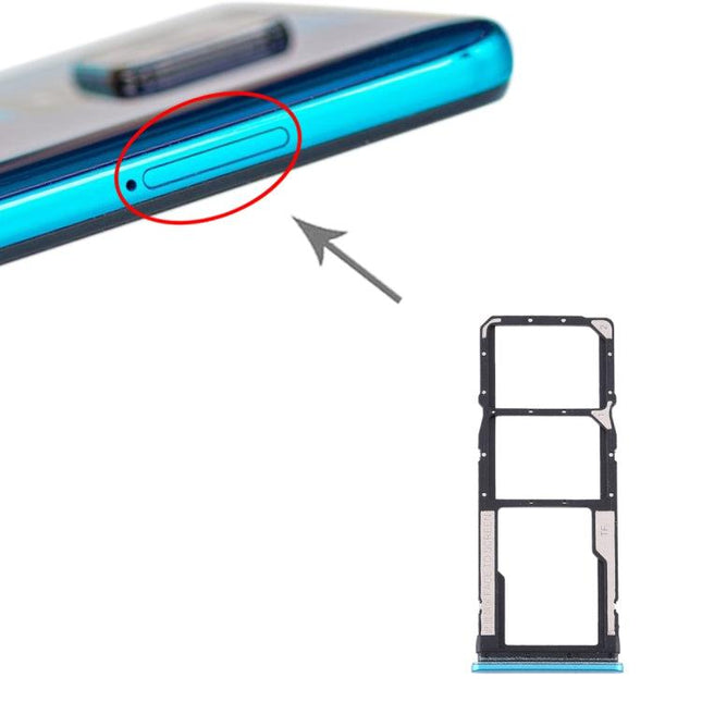 SIM Card Tray + SIM Card Tray + Micro SD Card Tray for Xiaomi Redmi Note 9S Green-garmade.com