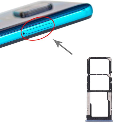 SIM Card Tray + SIM Card Tray + Micro SD Card Tray for Xiaomi Redmi Note 9S Grey-garmade.com