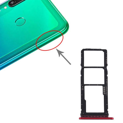 Dual SIM Card Tray + Micro SD Card Tray for Huawei Y7p Red-garmade.com