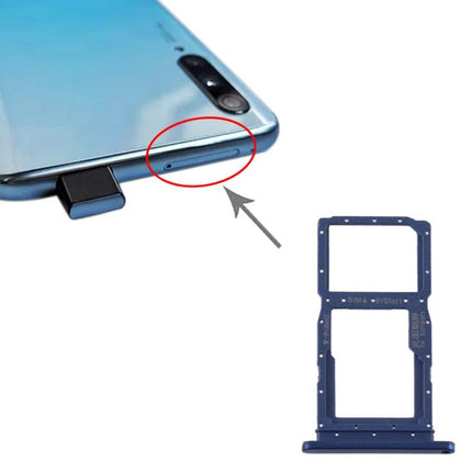 SIM Card Tray + SIM Card Tray / Micro SD Card Tray for Huawei Y9s(Blue)-garmade.com