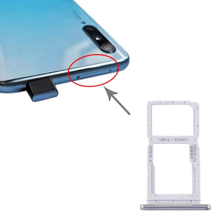 SIM Card Tray + SIM Card Tray / Micro SD Card Tray for Huawei Y9s(Silver)-garmade.com