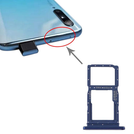 SIM Card Tray + SIM Card Tray / Micro SD Card Tray for Huawei Y9s 2020 (Blue)-garmade.com