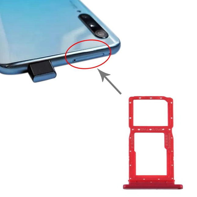 SIM Card Tray + SIM Card Tray / Micro SD Card Tray for Huawei Y9s 2020 (Red)-garmade.com