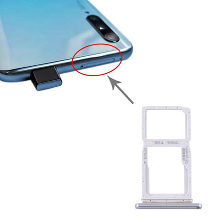 SIM Card Tray + SIM Card Tray / Micro SD Card Tray for Huawei Y9s 2020 (Silver)-garmade.com