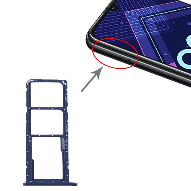 Dual SIM Card Tray + Micro SD Card Tray for Huawei Honor 8A Pro Blue-garmade.com