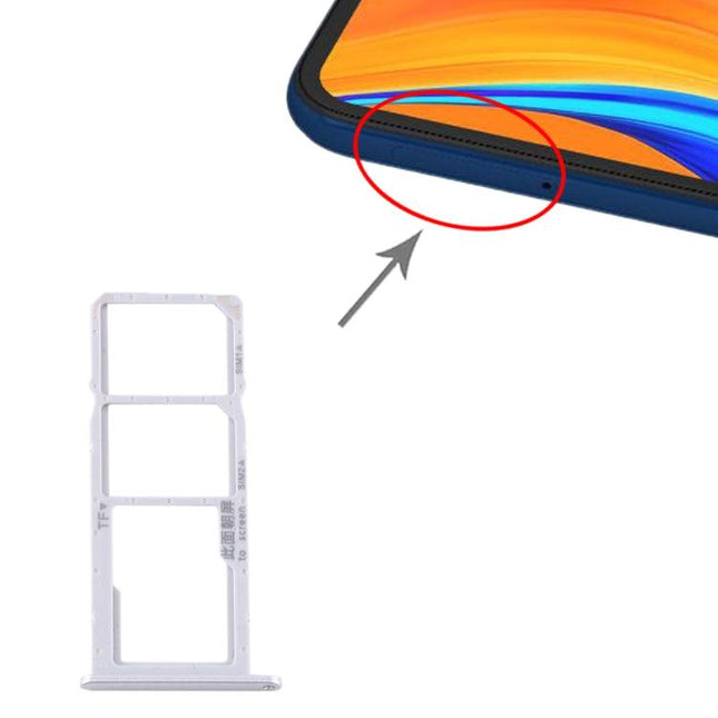 Dual SIM Card Tray + Micro SD Card Tray for Huawei Y6s 2020 Silver-garmade.com