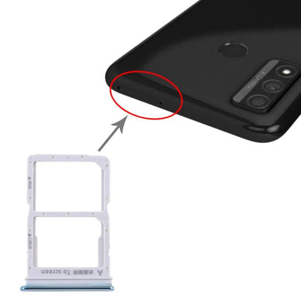SIM Card Tray + NM Card Tray for Huawei P Smart 2020 Baby Blue-garmade.com