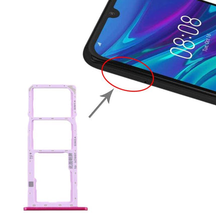 Dual SIM Card Tray + Micro SD Card Tray for Huawei Y6 Pro 2019 Rose Red-garmade.com