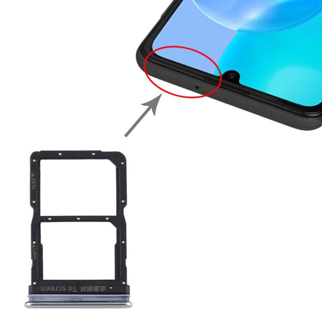 SIM Card Tray + SIM Card Tray for Huawei Honor 30 Youth (Silver)-garmade.com