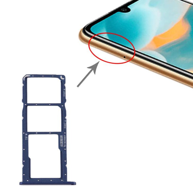 Dual SIM Card Tray + Micro SD Card Tray for Huawei Y6 2019 Blue-garmade.com