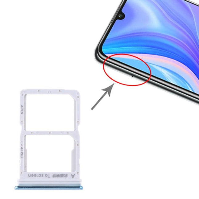 SIM Card Tray + NM Card Tray for Huawei Y8p Twilight-garmade.com