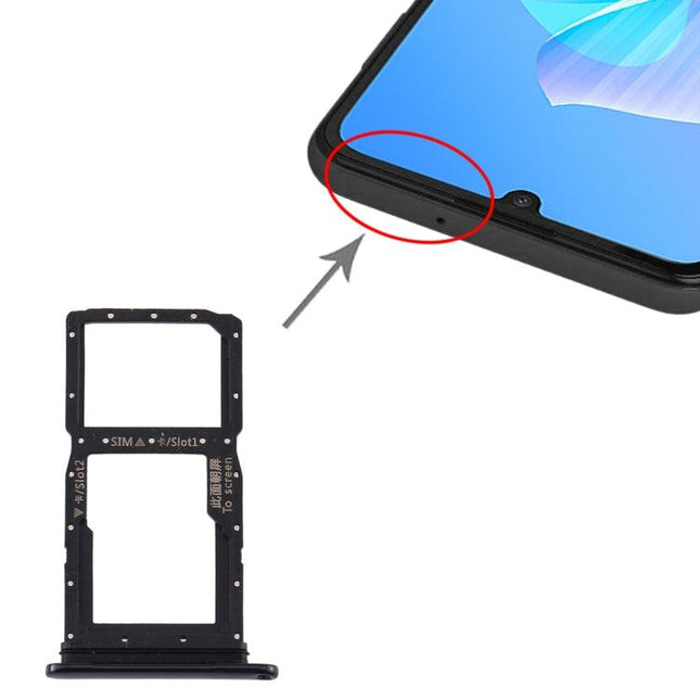 SIM Card Tray + SIM Card Tray / Micro SD Card Tray for Huawei Enjoy Z 5G (Black)-garmade.com