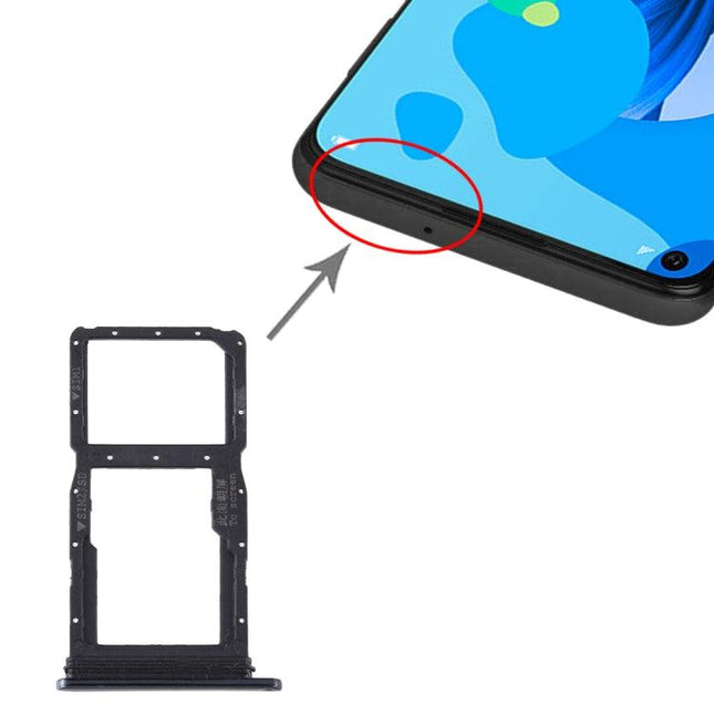 SIM Card Tray + SIM Card Tray / Micro SD Card Tray for Huawei P20 Lite (2019) (Black)-garmade.com