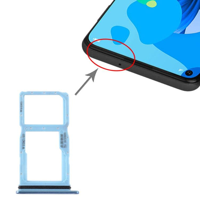SIM Card Tray + SIM Card Tray / Micro SD Card Tray for Huawei P20 Lite (2019) (Twilight)-garmade.com