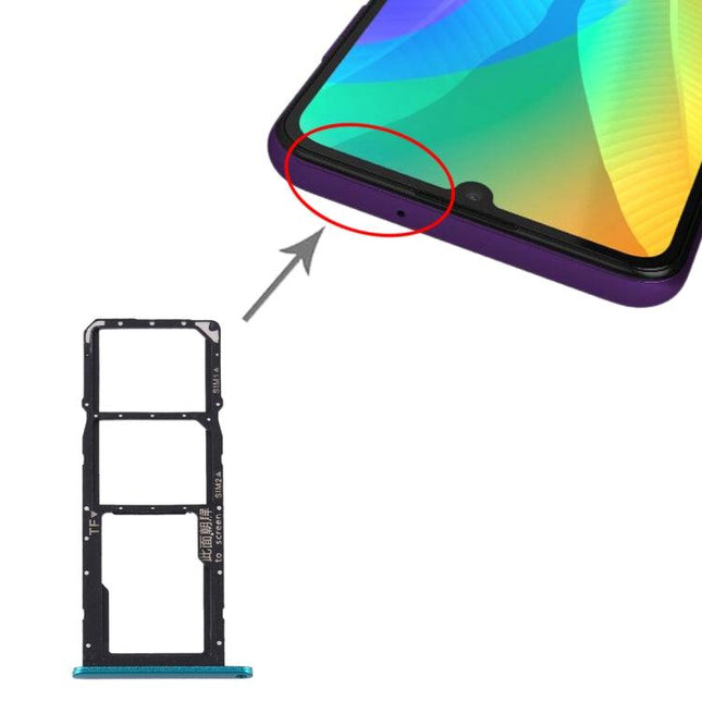 Dual SIM Card Tray + Micro SD Card Tray for Huawei Y6p Green-garmade.com