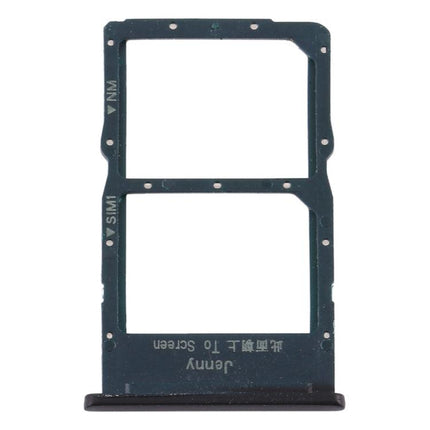 SIM Card Tray + NM Card Tray for Huawei P40 Lite Black-garmade.com