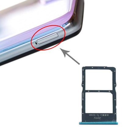 SIM Card Tray + NM Card Tray for Huawei P40 Lite Green-garmade.com