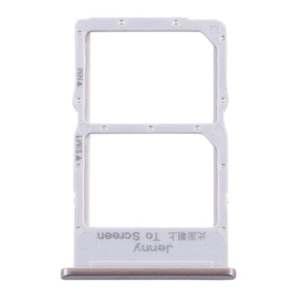 SIM Card Tray + NM Card Tray for Huawei P40 Lite Silver-garmade.com