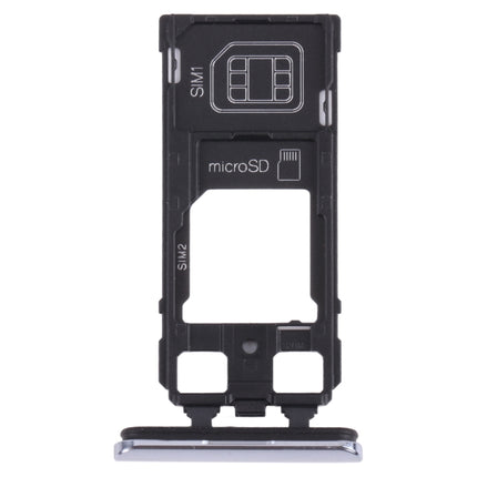SIM Card Tray + SIM Card Tray / Micro SD Card Tray for Sony Xperia 1 / Xperia XZ4 (Grey)-garmade.com