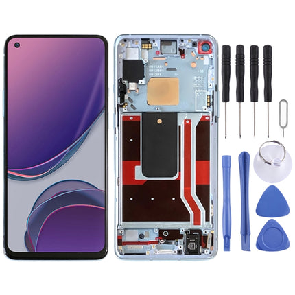 LCD Screen and Digitizer Full Assembly With Frame for OnePlus 8T(5G) KB2001 KB2000 KB2003 (Blue)-garmade.com