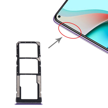 SIM Card Tray + SIM Card Tray + Micro SD Card Tray for Xiaomi Redmi Note 9 5G / Redmi Note 9T M2007J22G M2007J22C(Purple)-garmade.com