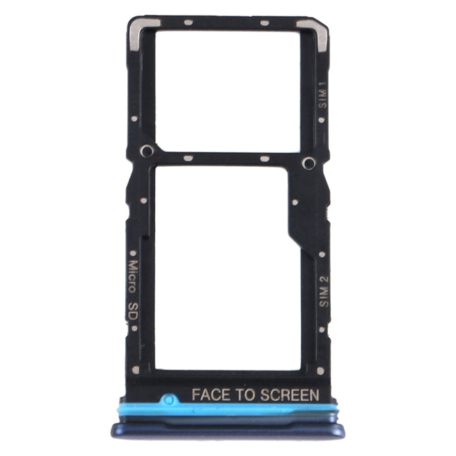SIM Card Tray + SIM Card Tray / Micro SD Card Tray for Xiaomi Redmi Note 9 Pro 5G M2007J17C (Grey)-garmade.com