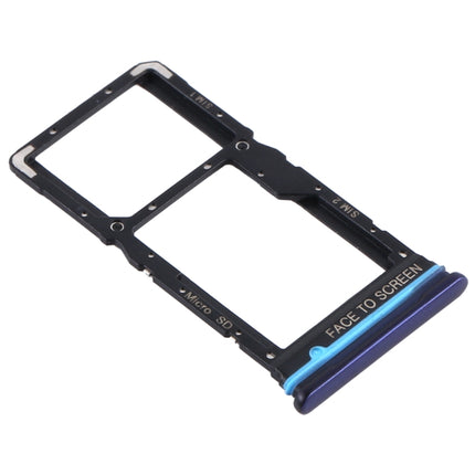 SIM Card Tray + SIM Card Tray / Micro SD Card Tray for Xiaomi Redmi Note 9 Pro 5G M2007J17C (Blue)-garmade.com