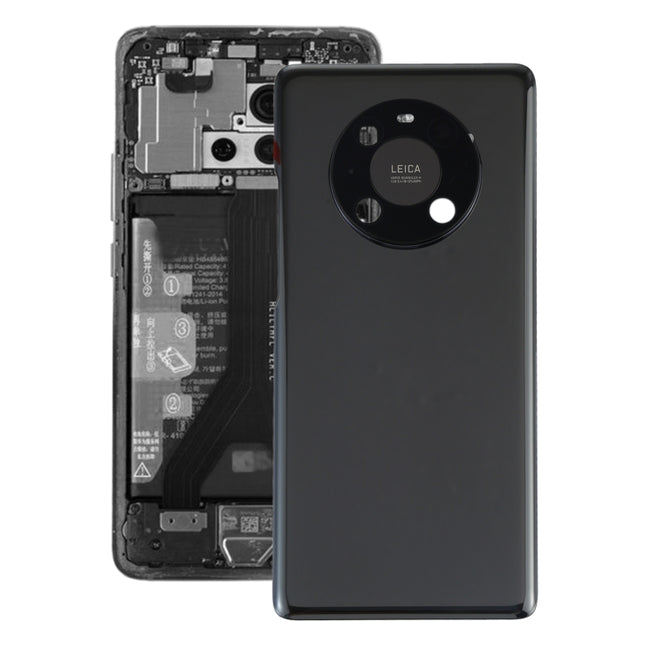 Replacement Battery Back Cover with Camera Lens Cover for Huawei Mate 40 Pro(Black)-garmade.com
