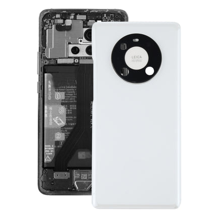 Replacement Battery Back Cover with Camera Lens Cover for Huawei Mate 40 Pro(White)-garmade.com