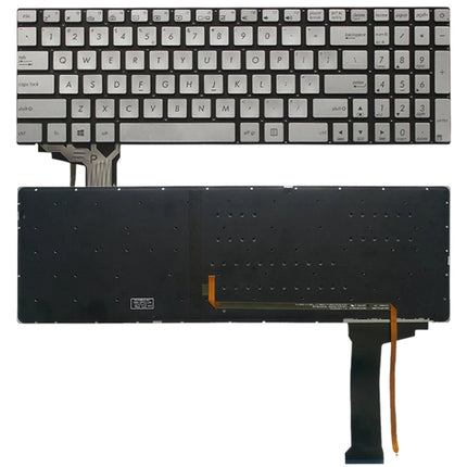 US Version Keyboard with Keyboard Backlight for Asus GL552 GL552J GL552JX GL552V GL552VL GL552VW N552VW N552VX G771JM G771JW(Silver)-garmade.com