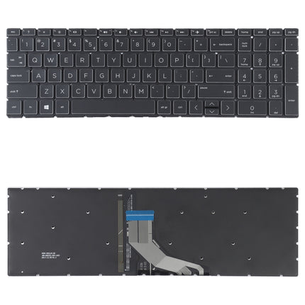 US Version Keyboard with Keyboard Backlight for HP 15-DA 15-DA0002DX 15-DA0008CA 15-DB 15-DB0003CA TPN-C135 TPN-C136(Black)-garmade.com