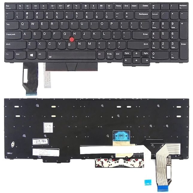 US Version Keyboard for Lenovo Thinkpad E580 E585 E590 E595 T590 P53S L580 L590 P52 P72 P53 P73 (Black)-garmade.com