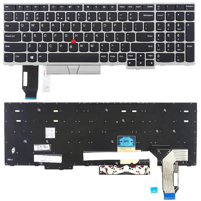 US Version Keyboard for Lenovo Thinkpad E580 E585 E590 E595 T590 P53S L580 L590 P52 P72 P53 P73 (Silver)-garmade.com
