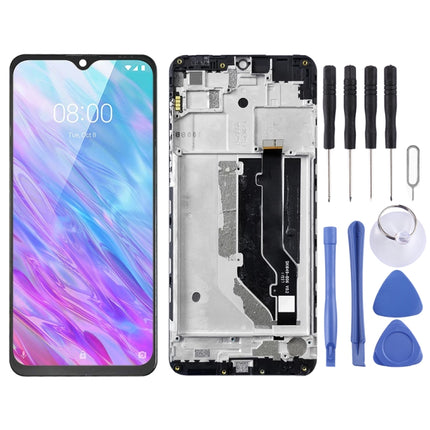 LCD Screen and Digitizer Full Assembly with Frame For ZTE 20 Smart V2050 (Black)-garmade.com