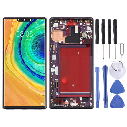 LCD Screen and Digitizer Full Assembly with Frame for Huawei Mate 30 Pro (Purple)-garmade.com