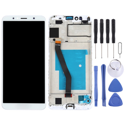 LCD Screen and Digitizer Full Assembly with Frame for Huawei Y6 (2018)(White)-garmade.com
