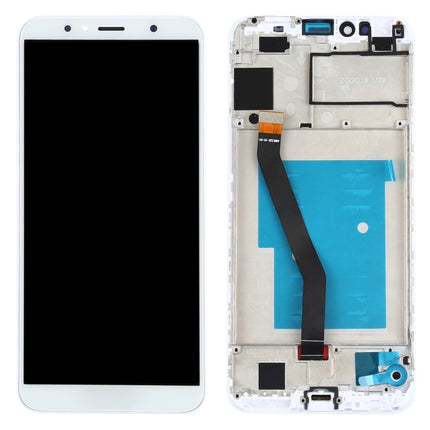 LCD Screen and Digitizer Full Assembly with Frame for Huawei Y6 (2018)(White)-garmade.com