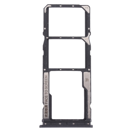 SIM Card Tray + SIM Card Tray + Micro SD Card Tray for Xiaomi Poco M3 M2010J19CG M2010J19CI (Black)-garmade.com