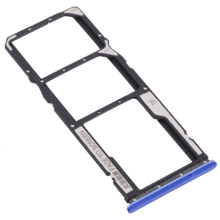 SIM Card Tray + SIM Card Tray + Micro SD Card Tray for Xiaomi Poco M3 M2010J19CG M2010J19CI (Blue)-garmade.com