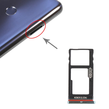 SIM Card Tray + Micro SD Card Tray for Motorola Moto One Action XT2013-1 XT2013-2 XT2013-4 (Green)-garmade.com