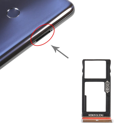 SIM Card Tray + Micro SD Card Tray for Motorola Moto One Action XT2013-1 XT2013-2 XT2013-4 (Silver)-garmade.com