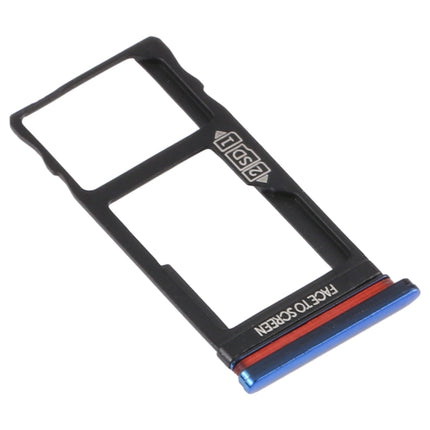 SIM Card Tray + Micro SD Card Tray for Motorola Moto One Vision / P50 (Blue)-garmade.com