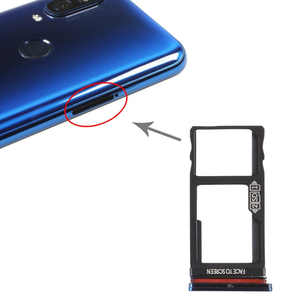 SIM Card Tray + Micro SD Card Tray for Motorola Moto One Vision / P50 (Blue)-garmade.com