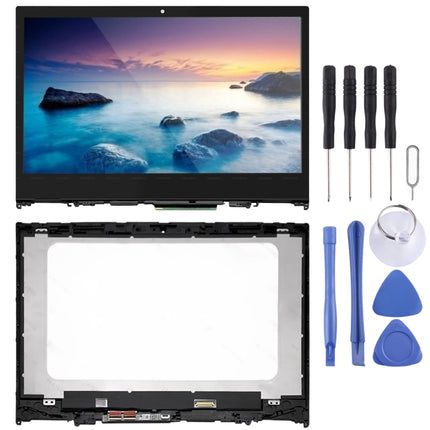 1366 x 768 HD LCD Screen and Digitizer Full Assembly with Frame for Lenovo IdeaPad Flex 5-14 5-1470 5-1480(Black)-garmade.com