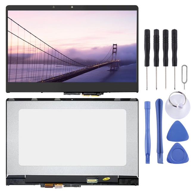 1920 x 1080 FHD LCD Screen and Digitizer Full Assembly with Frame for Lenovo YOGA 710-14ISKIKB 5D10M14182 (Black)-garmade.com